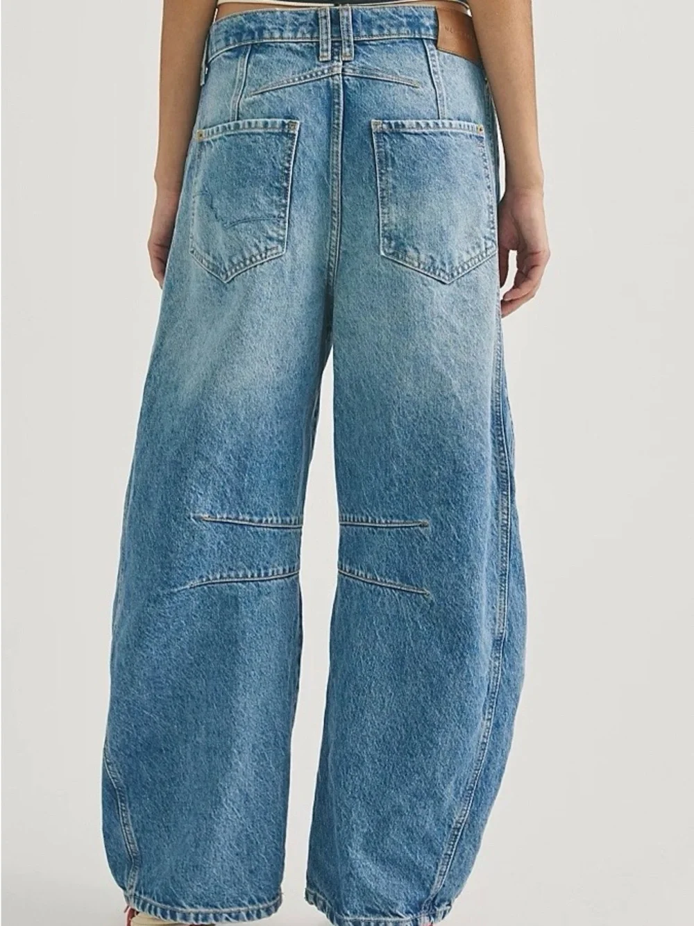 Free People Washed Light Blue Boyfriend Jeans - Picture 2 of 7